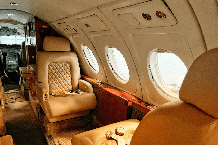 How Much Do Flight Attendants Make - Interior of a Private Jet