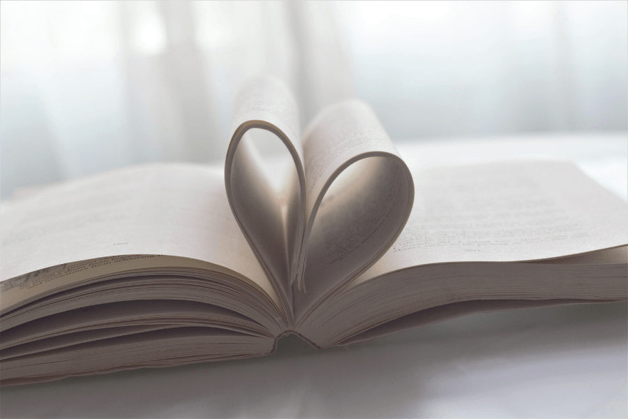 Get Paid to Read Books - Pages Folded in Heart